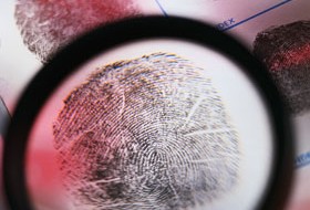 Fingerprint and Magnifying Glass